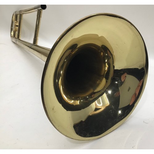 433 - SELMER LINCOLN TROMBONE WITH CASE. Trombone has a couple of small dents but otherwise seems acceptab... 