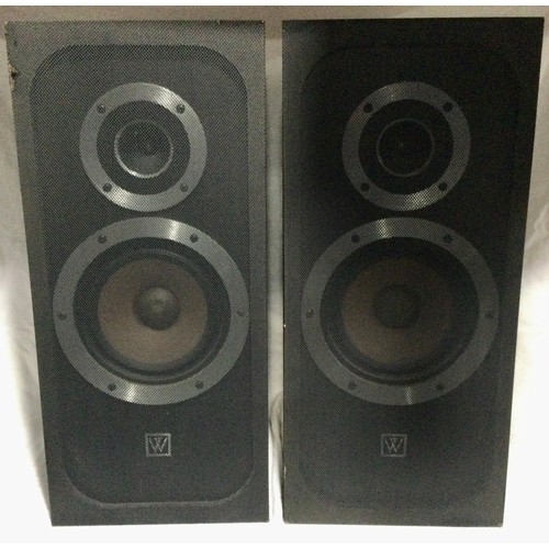 453 - PAIR OF WHARFEDALE E200I SPEAKERS. These are 100 watt speakers and are 2 way with removable fronts.