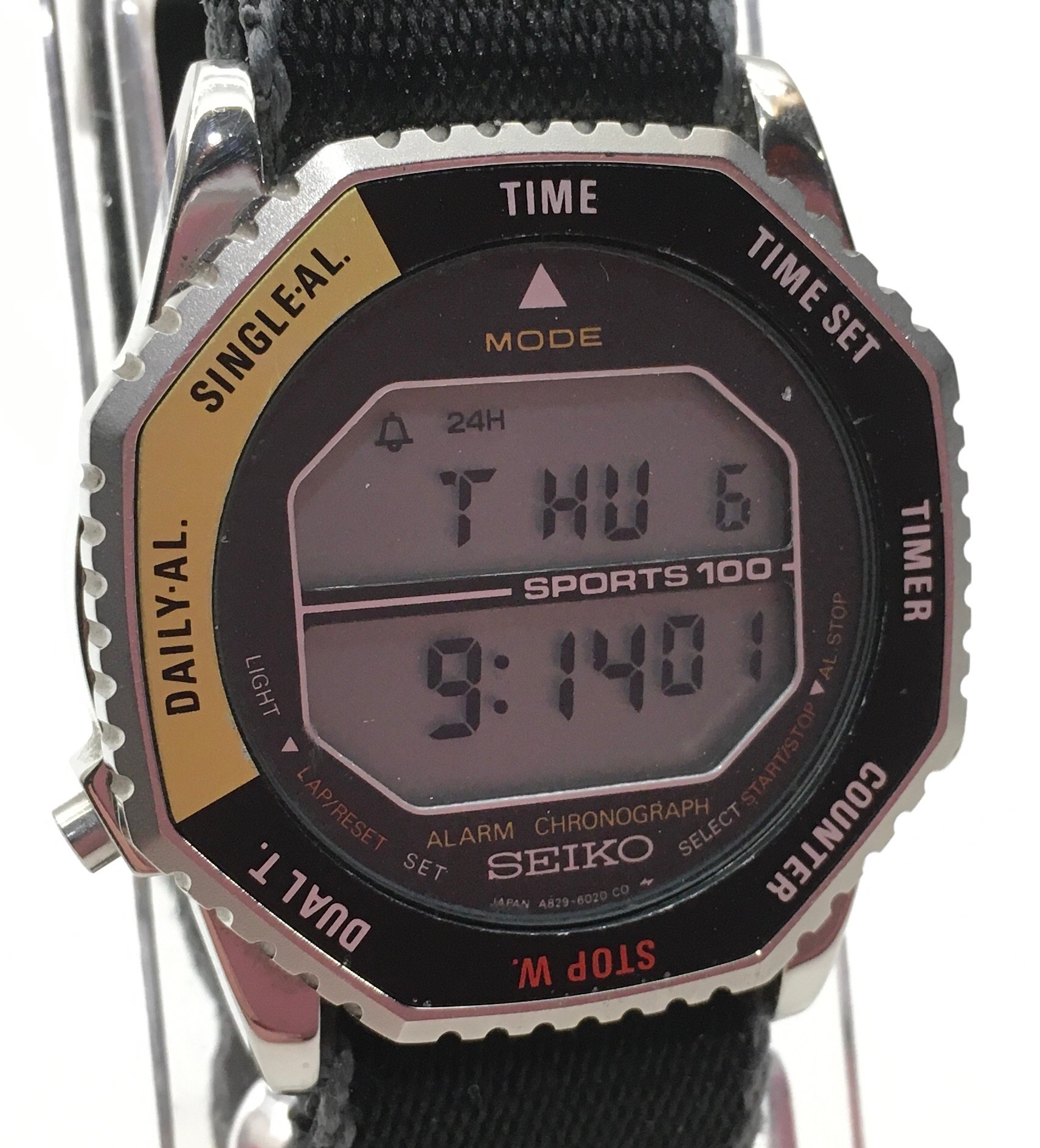 Rare Seiko 'Astronaut' multi function digital watch, model ref A829-6020.  Produced in July 1982 and