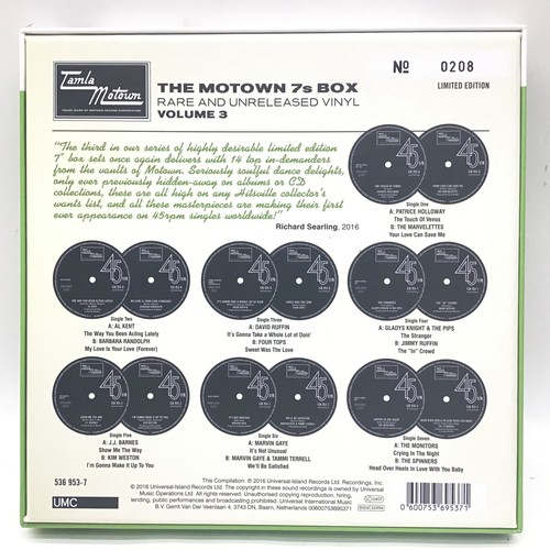 115 - THE MOTOWN 7S BOX VOL.3 (LIMITED EDITION ) 7” VINYL. Superb condition set of 7 singles in this limit... 