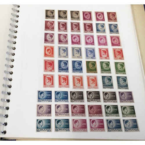 54 - 5 stockbooks of world stamps plus a hard back lined notebook