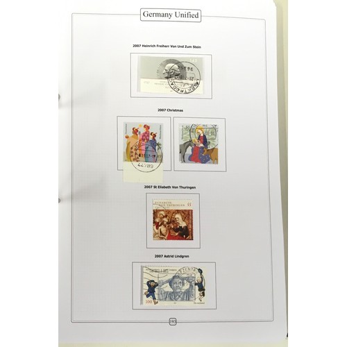 67 - Well presented folder of post-unification German stamps