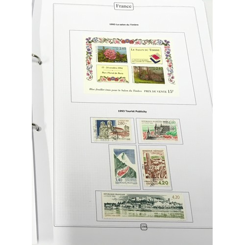 68 - 3 folders containing post 1970 France stamps