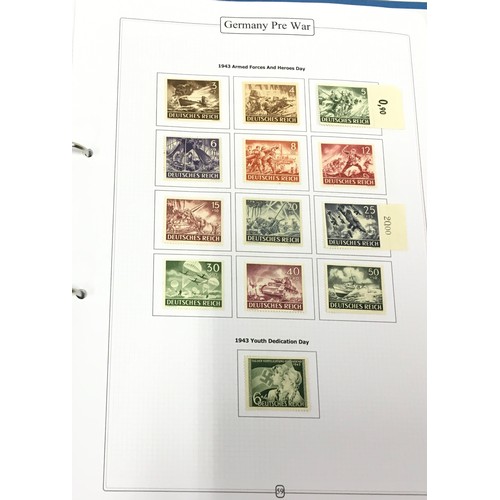 69 - 3 folders of German stamps to include pre-war, Nazi Germany and post war Allied occupation. Some hig... 