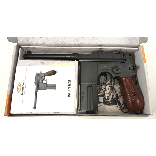 113 - Quality Gletcher M712S air pistol in excellent condition boxed. *RESTRICTIONS APPLY. REFER TO AUCTIO... 