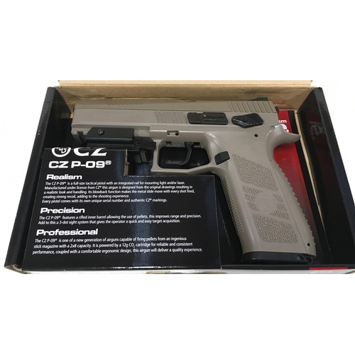 139 - Quality ASG CZ P-09 .177 Air pistol. In excellent condition. Comes with box and Discreet plastic tra... 