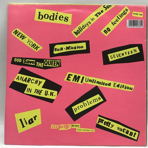 62 - ‘NEVER MIND THE BOLLOCKS HERE’S THE SEX PISTOLS’ by The Sex Pistols. This is the 12 track pressing w... 