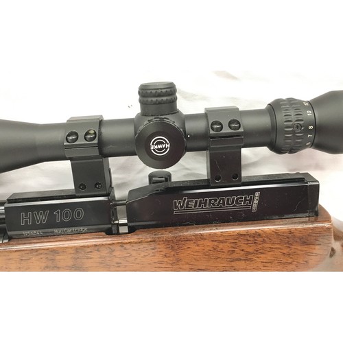 105 - Top quality Weihrauch HW100 air rifle in good condition. Comes with kit bag and accessories and fitt... 
