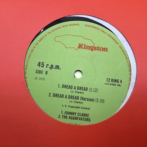 74 - JOHNNY CLARKE, THE AGGREVATORS: PEACE AND LOVE IN THE GHETTO (12-INCH). Found on the Kingston label ... 