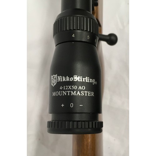 132 - Quality Air Arms S200 air rifle with fitted Nikko Stirling 
 4-12x50 AO Mountmaster scope. C/w canva... 