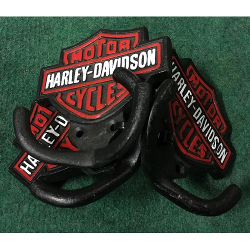 94 - 3 Harley Davidson hooks. (R161)