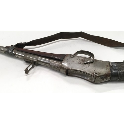 98 - Antique Indian/Middle Eastern (?) Martini-Enfield copy rifle with silver wire enhanced stock (possib... 