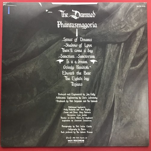 66 - THE DAMNED 'PHANTASMAGORIA'  WHITE VINYL LP. Great 80's New Wave Goth Synth Rock album from 1985 pre... 