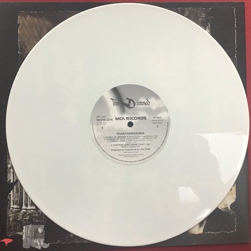 66 - THE DAMNED 'PHANTASMAGORIA'  WHITE VINYL LP. Great 80's New Wave Goth Synth Rock album from 1985 pre... 