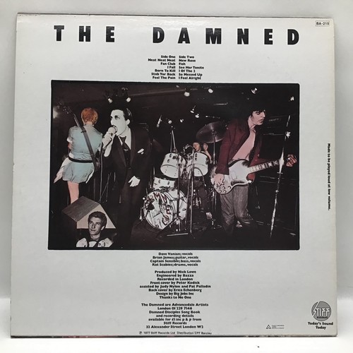 93 - THE DAMNED LP ‘DAMNED DAMNED DAMNED’. France issue from 1977 on Stiff Records cat no. 940562. Vinyl ... 