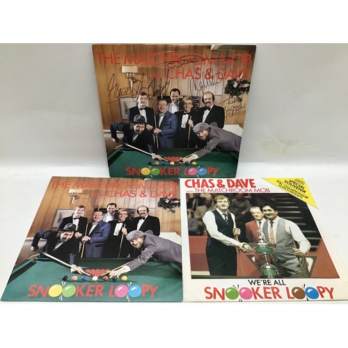 421 - SIGNED 7” VINYL RECORD BY 5 TOP SNOOKER PLAYERS. All original autographs here to include - Steve Dav... 