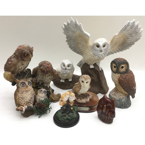 311 - Mixed lot of ceramics, mainly owls and dogs