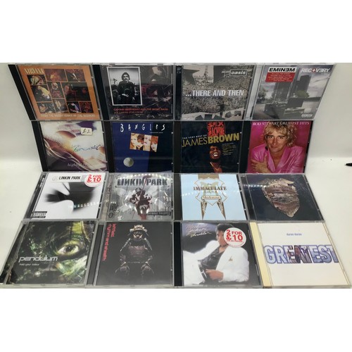 514 - CRATE OF VARIOUS COMPACT DISC ALBUMS. Including artist’s - Michael Jackson - Linkin Park - Nirvana -... 