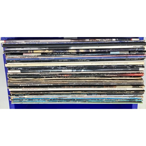 223 - BOX OF VARIOUS LP VINYL RECORDS. Mixed bag here to include rock and pop and found mainly in VG+ cond... 