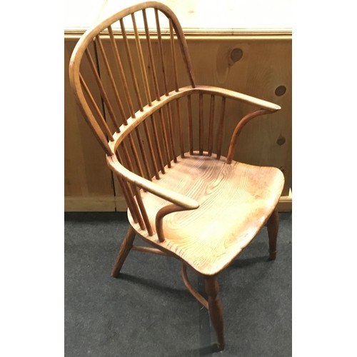 350 - 18th Century Windsor elm chair.