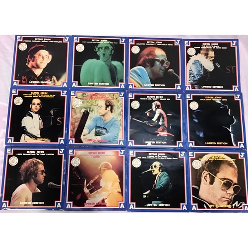 207 - ELTON JOHN RARE SPECIAL 12 SINGLES RECORD PACK. To include many of his hits presented in this limite... 