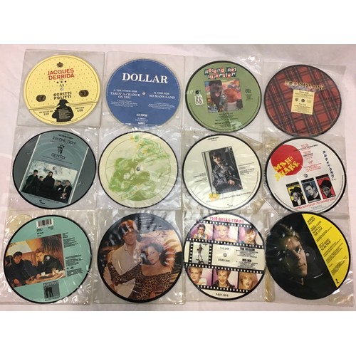 208 - COLLECTION OF VARIOUS ARTIST 7” PICTURE DISC’S. 12 records here in total with artist’s to include - ... 