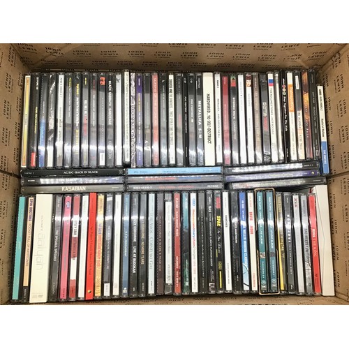 511A - BOX OF VARIOUS COMPACT DISC’s. To include  mainly Rock with artists - Red Hot Chili Peppers - AC/DC ... 