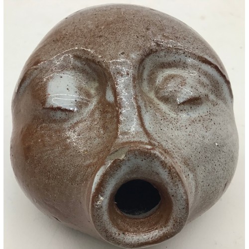 33 - Poole Pottery interest Guy Sydenham wall hanging face mask (chip to lip) fully marked & signed 1999.