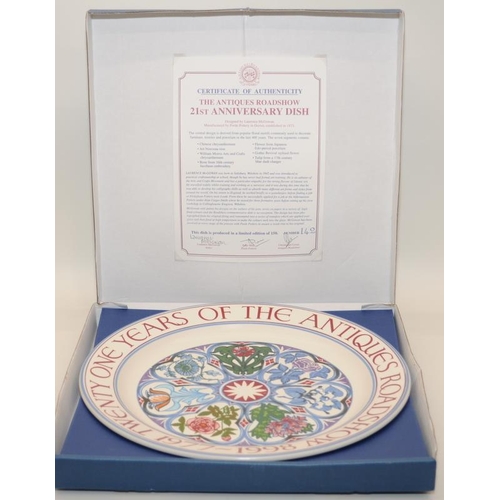 21 - Poole Pottery limited edition 142/150 Antiques Roadshow 21st Anniversary dish designed by Laurence M... 