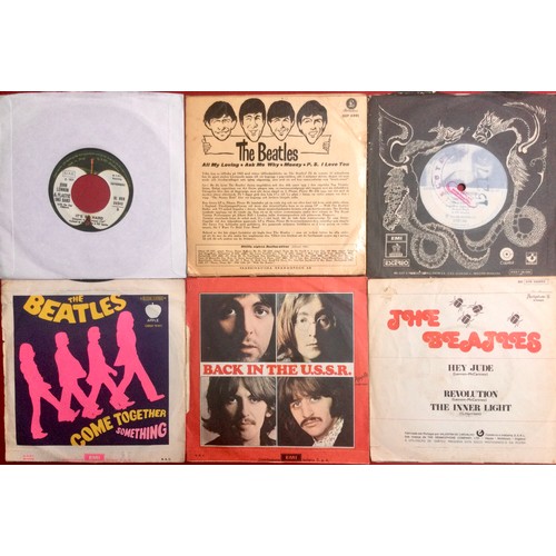 275 - VARIOUS FOREIGN BEATLE RELATED SINGLE RECORDS. This selection are from Portugal - Italy - Brasil and... 