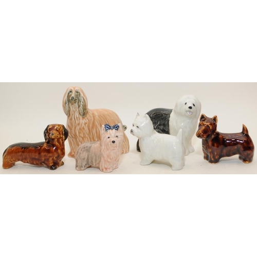 237 - Poole Pottery set of six dog figures designed by Bert Baggaley (6)