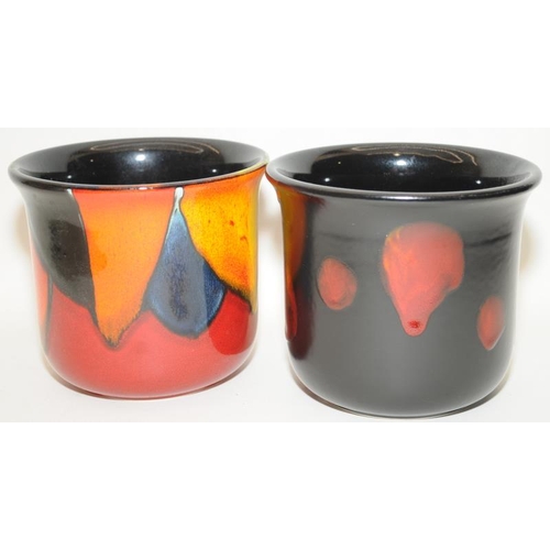 246 - Poole pottery five Living Glaze planters (one a/f) (5)