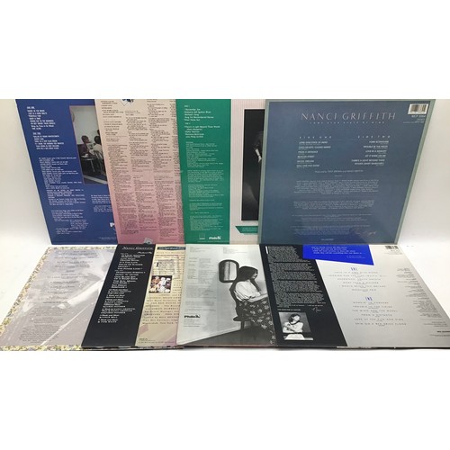 304 - 8 X NANCI GRIFFITH LP VINYL RECORDS. To include - Late Night Grand Hotel - Storms - Poet In My Windo... 