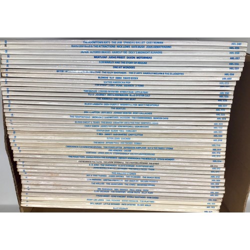 305 - THE HISTORY OF ROCK - COMPLETE 40 VOLUME VINYL L.P. SET WITH MAGAZINES. LPs are found in Ex conditio... 