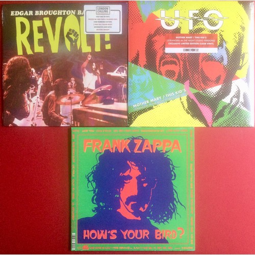 307 - 3 GREAT TITLED 10” COLOURED VINYL’S. This lot include’s Edgar Broughton Band ‘Revolt’ on purple colo... 