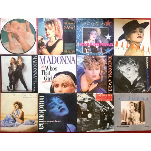 308 - MADONNA COLLECTION OF SINGLES. 12 vinyls here to include 11 picture sleeved title’s and a limited ed... 