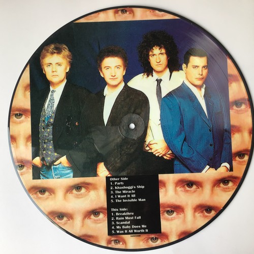 193 - QUEEN PICTURE DISC ALBUM. ‘The Miracle’ picture Disc Vinyl found here in Excellent Condition. This w... 