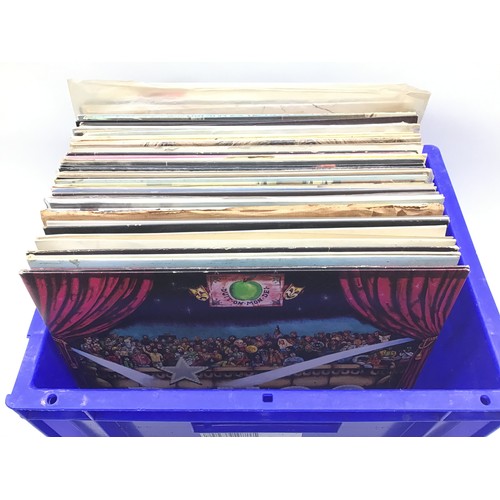 310 - BOX OF VARIOUS VINYL POP AND ROCK LP RECORDS. To include - Led Zeppelin - Neil Young - The Strangler... 