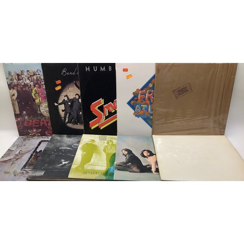 310 - BOX OF VARIOUS VINYL POP AND ROCK LP RECORDS. To include - Led Zeppelin - Neil Young - The Strangler... 