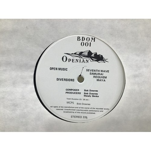 198 - BOB DOWNES “ DIVERSIONS” LP. Rare jazz LP complete with press release sheets and found in Ex conditi... 