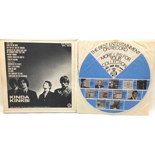 221 - THE KINKS LP ‘KINDA KINKS’. Original 1st Press Mono Vinyl Album with matrix No.s A1/B1. Record is in... 