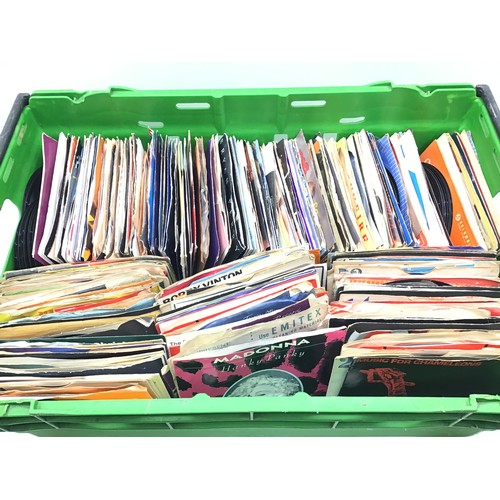 290 - TRAYS OF VARIOUS 7” VINYL RECORDS. Here we have a couple of large trays of 45rpm singles from the 50... 