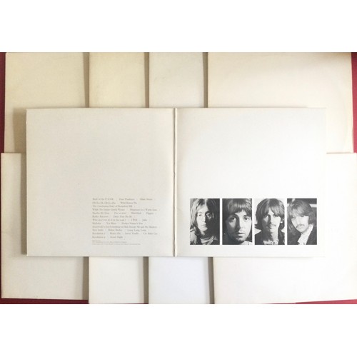 326 - THE BEATLES WHITE ALBUM X 9 COPIES. This set are all later reissues with no numbers on the sleeves a... 