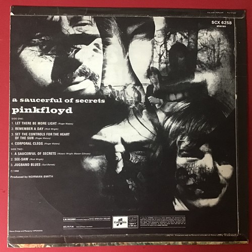 90 - PINK FLOYD LP ‘SAUCERFUL OF SECRETS’ UK STEREO. Rare 1st press on Original black and blue Columbia l... 