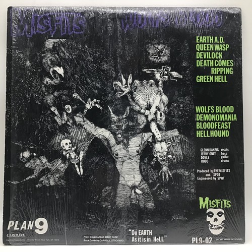 82 - MISFITS EARTH A.D. LP ‘WOLFS BLOOD’. Found here on Plan 9 PL9-02 records from 1986 and in Ex conditi... 