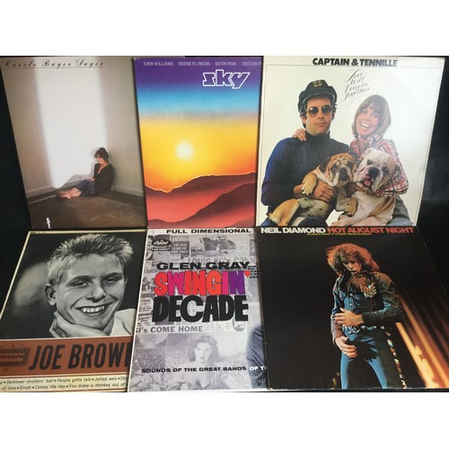 331 - MIXED EASY LISTENING BOX OF VINYL LP RECORDS. Artist's to include - Cliff Richard - Pat Boone - Barr... 