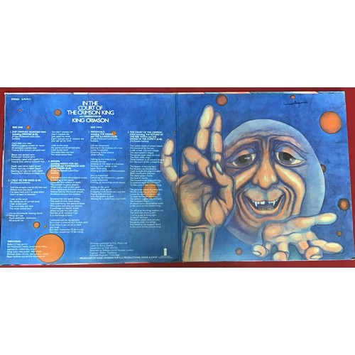 233 - KING CRIMSON LP ‘IN THE COURT OF THE CRIMSON KING’. Found here in a gatefold sleeve on Pink Rim Isla... 