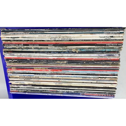 347 - SELECTION OF VARIOUS ROCK AND POP VINYL LP RECORDS. Artists here include - Dire Straits - Steve Hill... 