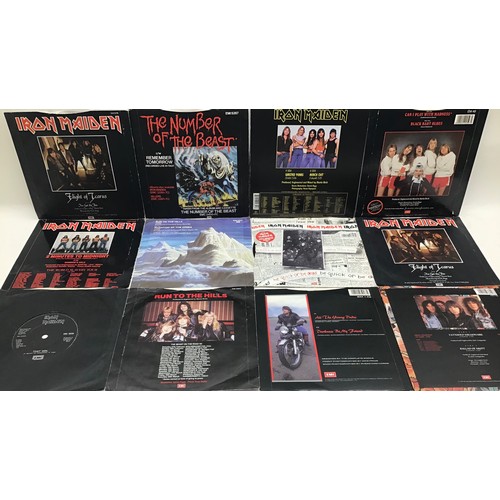 301 - 12 IRON MAIDEN 7” SINGLES. Various title’s here with mostly picture sleeves and a couple of singles ... 