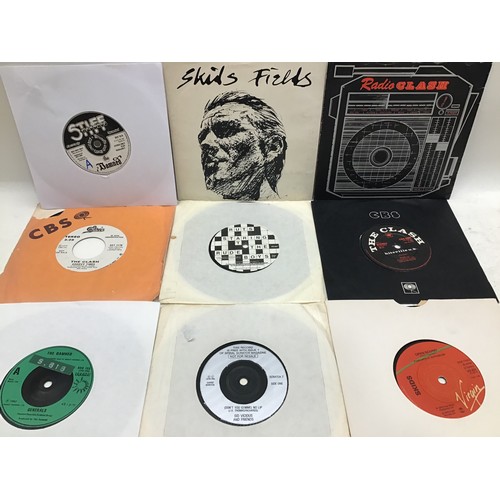 296 - 27 PUNK RELATED SINGLE VINYL RECORDS. Here we have a selection of artists to include - The Clash - T... 